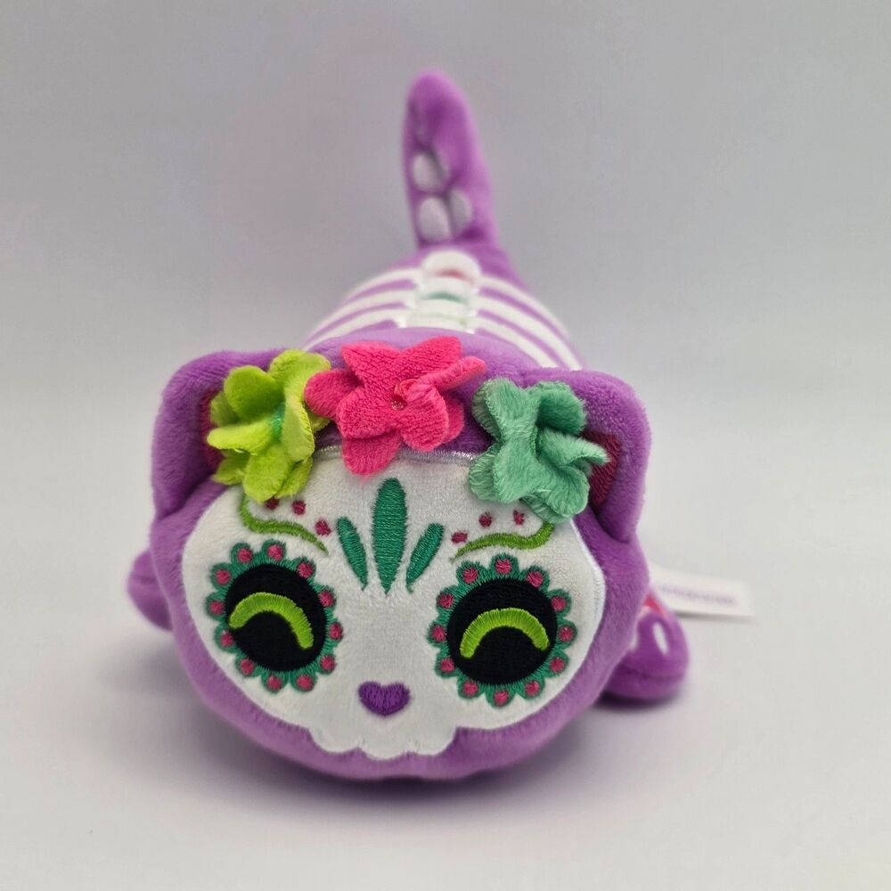 Aphmau Meemeows Halloween Limited Edition Purple Sugar Skull Cat Plush 6 inch